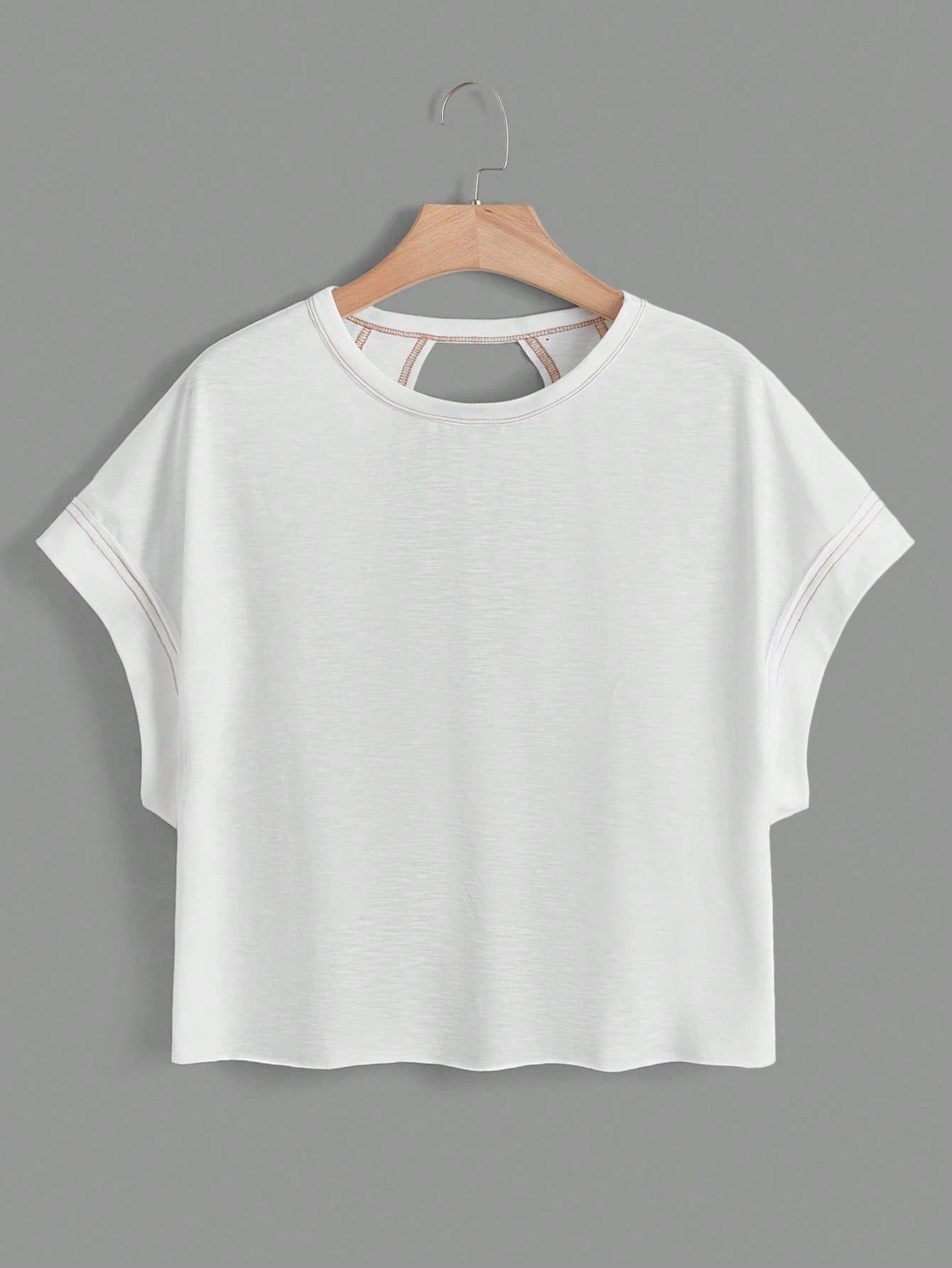 Essnce Women's Casual Round Neck Backless Asymmetrical Hem Loose Sleeveless T-Shirt, Suitable For Summer,Summer Top