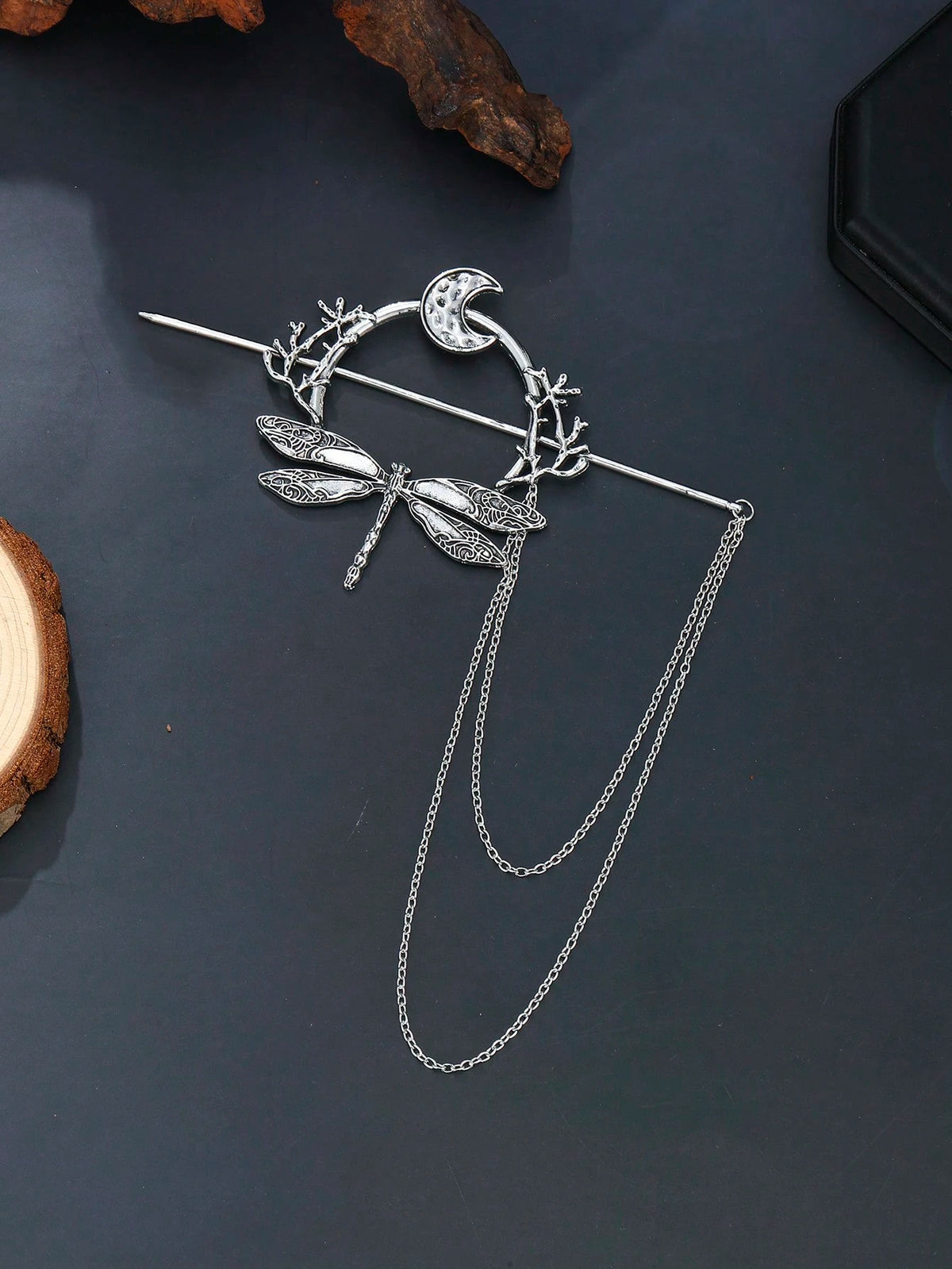 Eterna Glow Viking Retro Dragonfly Hairstick Tassels Design With Chain Hair Clips Vintage Style Branch Hairpins Hair Accessories Mother's Day Daily Wear Gifts