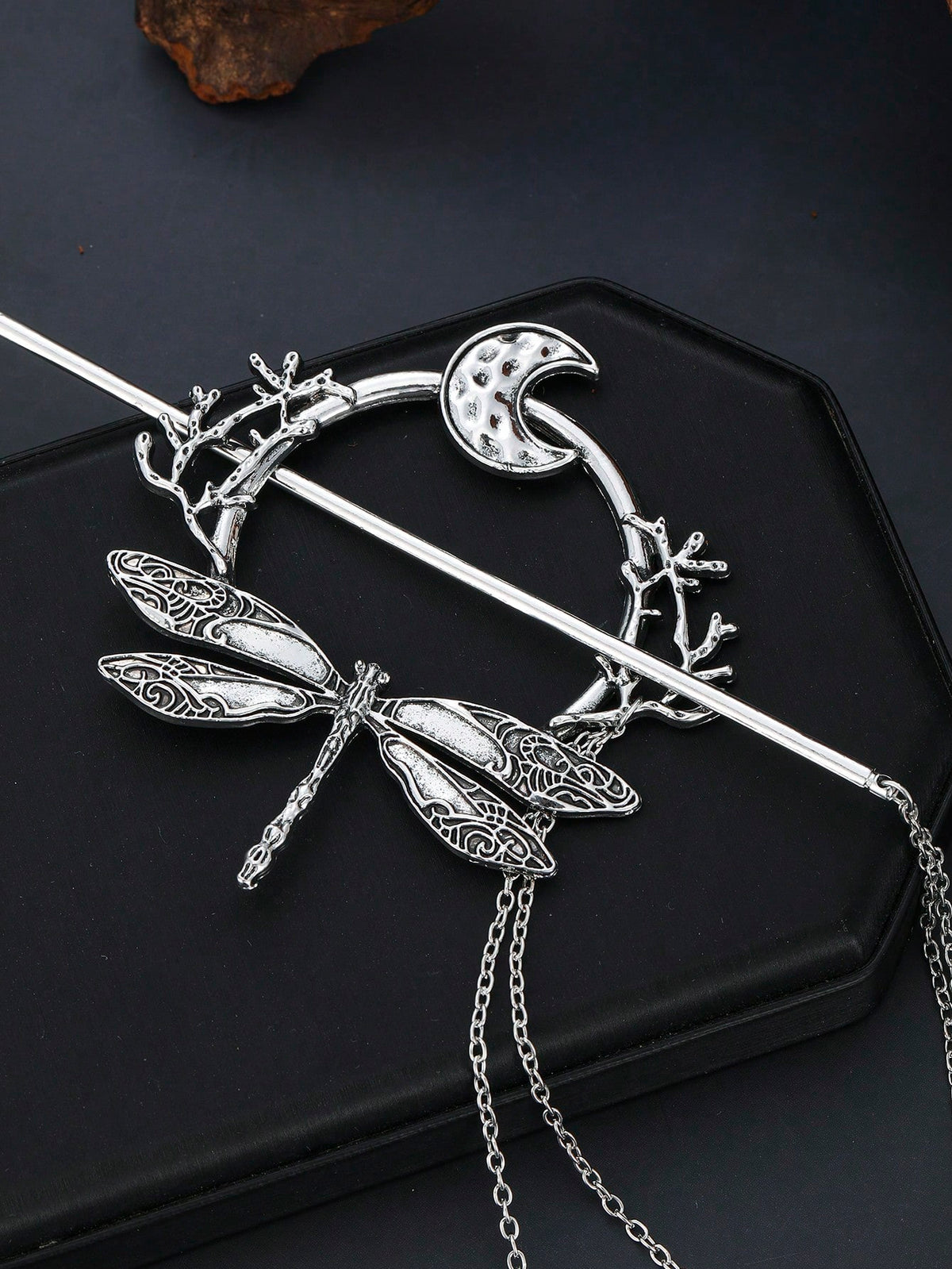 Eterna Glow Viking Retro Dragonfly Hairstick Tassels Design With Chain Hair Clips Vintage Style Branch Hairpins Hair Accessories Mother's Day Daily Wear Gifts