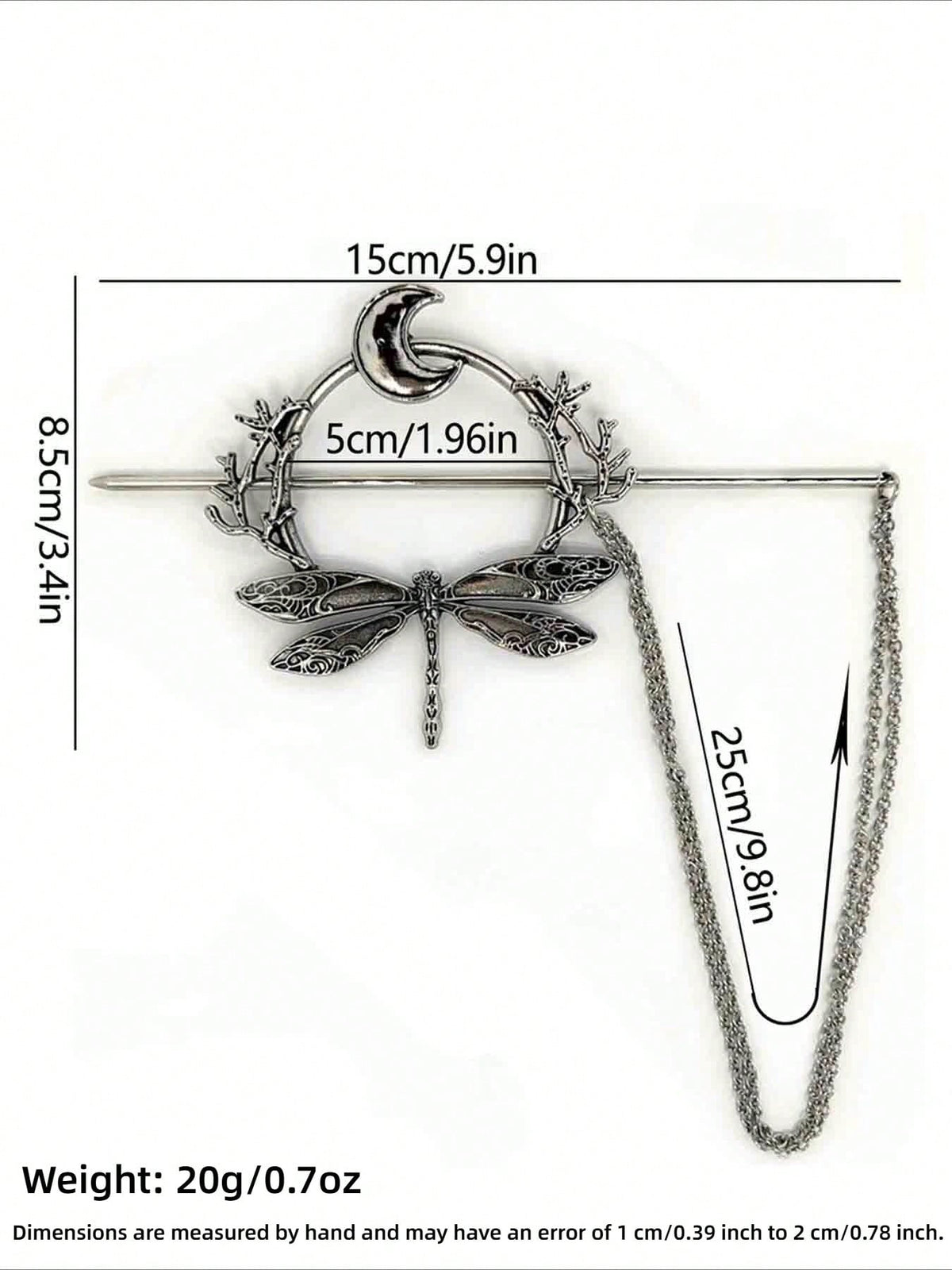 Eterna Glow Viking Retro Dragonfly Hairstick Tassels Design With Chain Hair Clips Vintage Style Branch Hairpins Hair Accessories Mother's Day Daily Wear Gifts