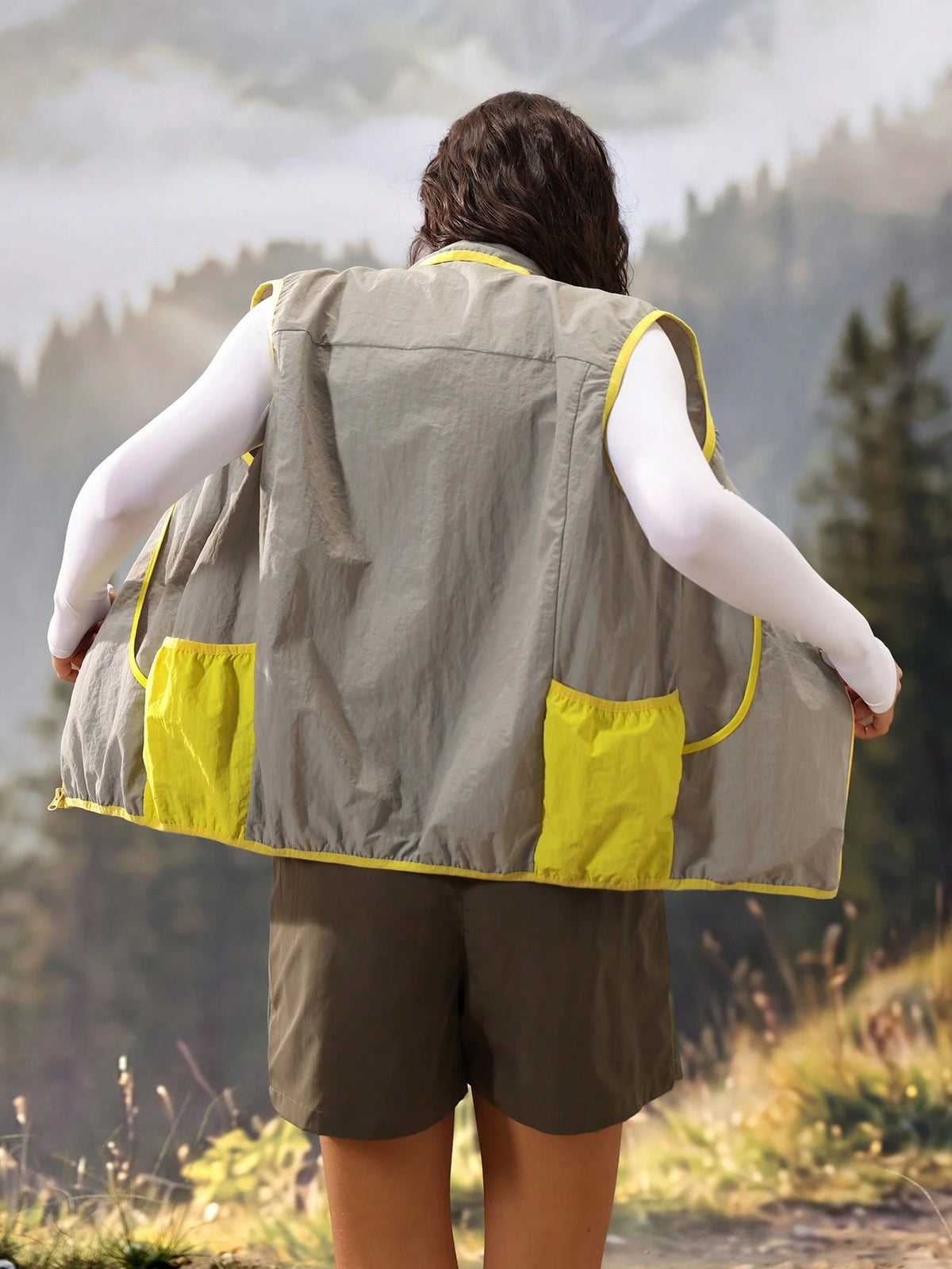 Exploreva Women's Zipper Front Loose Casual Outdoor Vest Jacket
