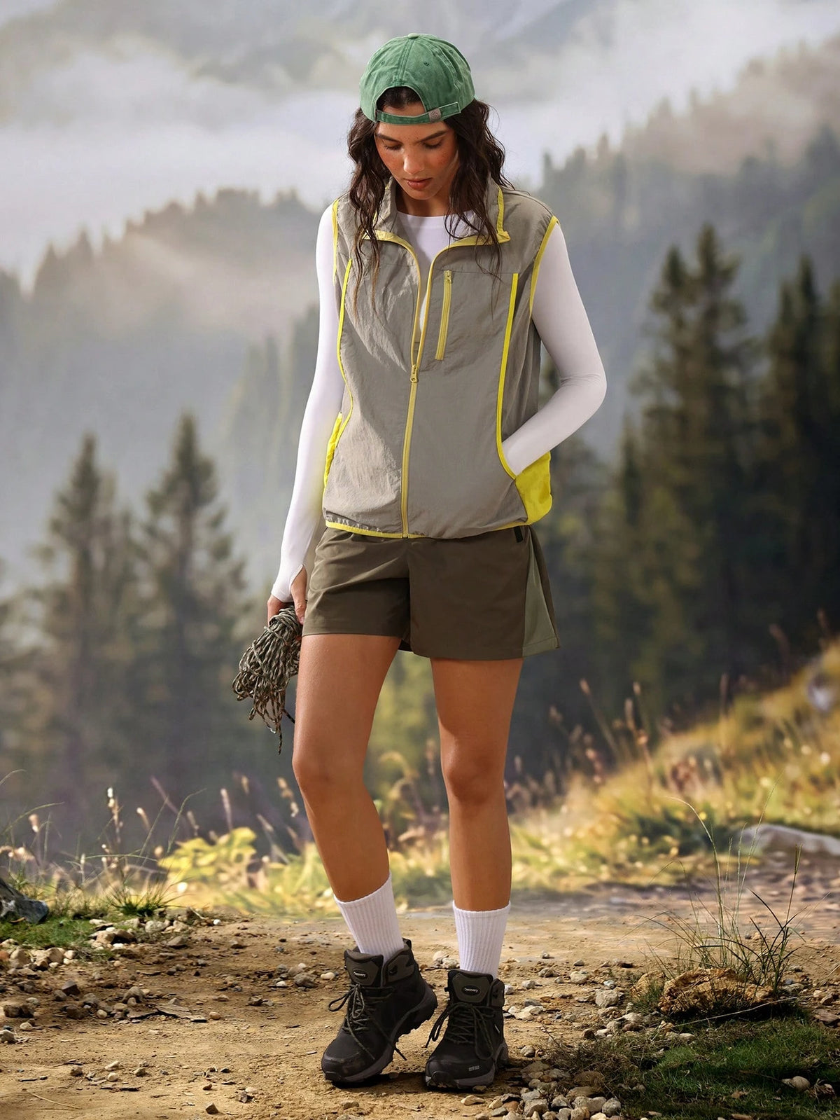Exploreva Women's Zipper Front Loose Casual Outdoor Vest Jacket