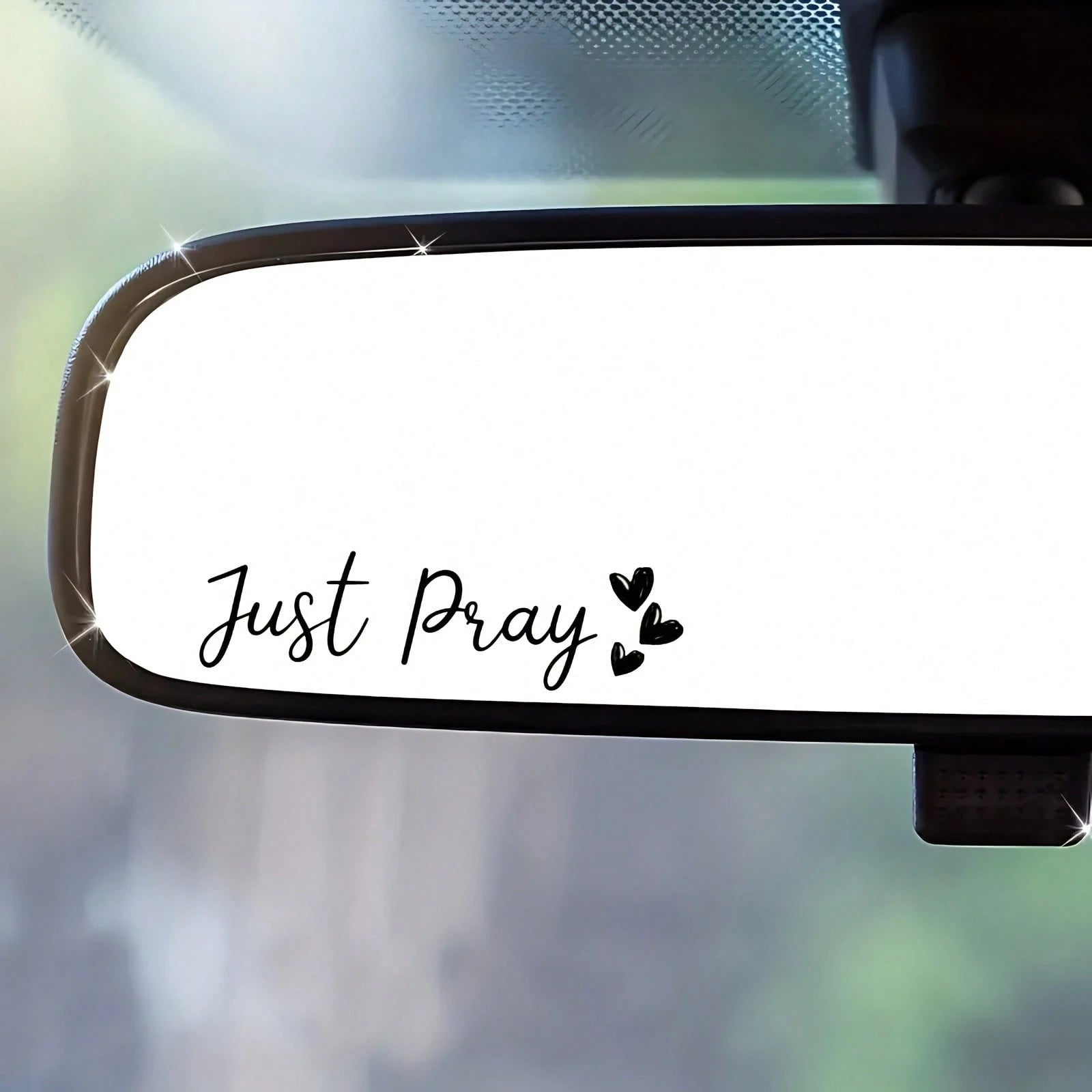 Exquisite Heart Design Just Pray Sticker Decal For Car, Laptop, Truck, Motorcycle And Phone, Perfect Holiday Gift