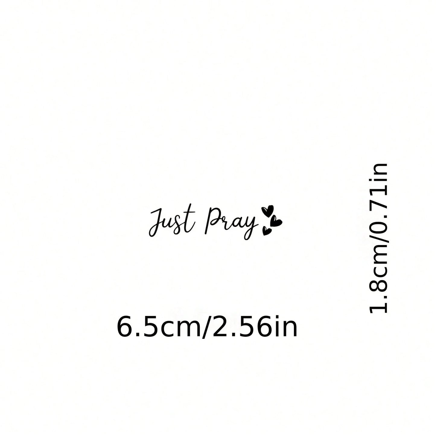 Exquisite Heart Design Just Pray Sticker Decal For Car, Laptop, Truck, Motorcycle And Phone, Perfect Holiday Gift
