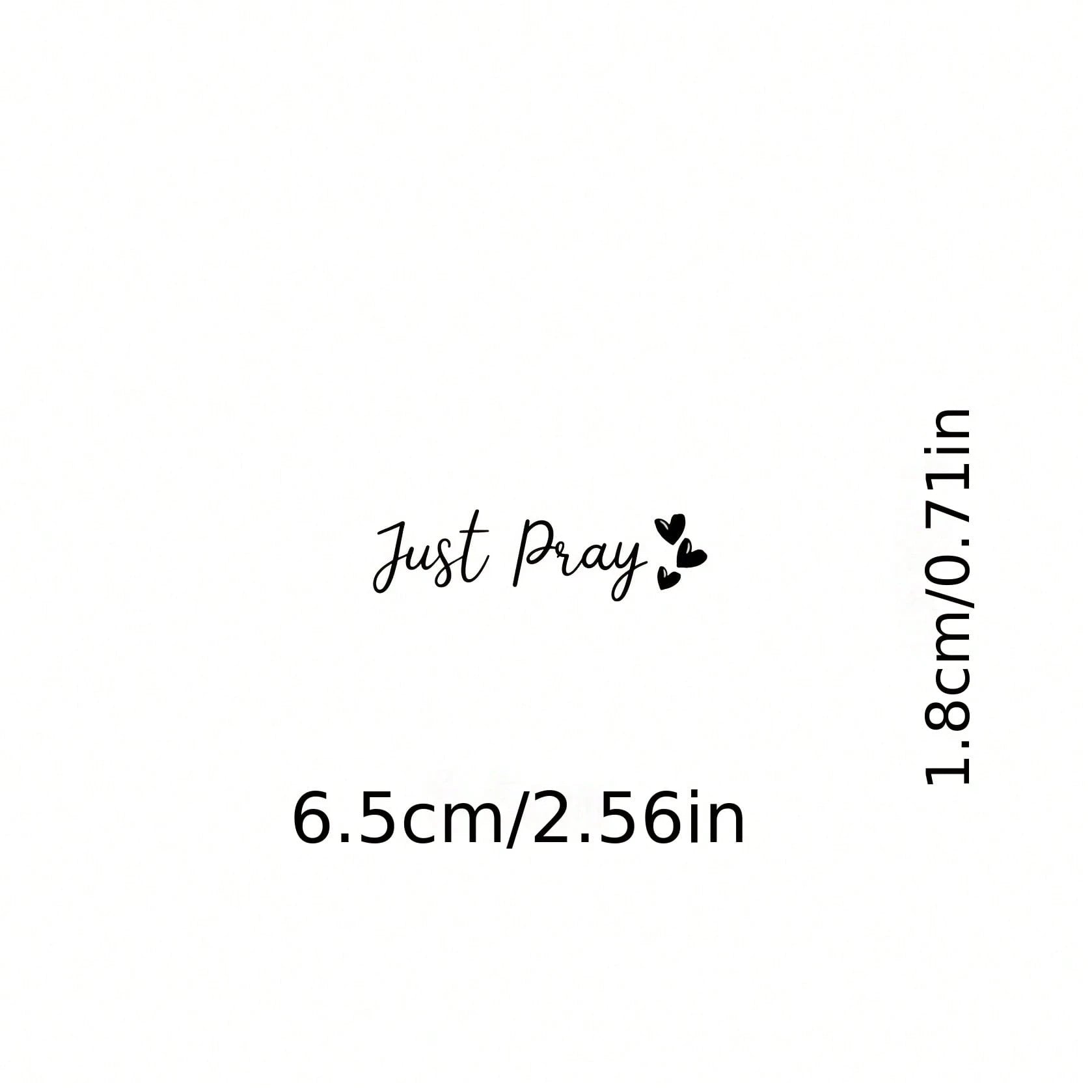 Exquisite Heart Design Just Pray Sticker Decal For Car, Laptop, Truck, Motorcycle And Phone, Perfect Holiday Gift