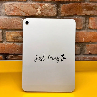 Exquisite Heart Design Just Pray Sticker Decal For Car, Laptop, Truck, Motorcycle And Phone, Perfect Holiday Gift