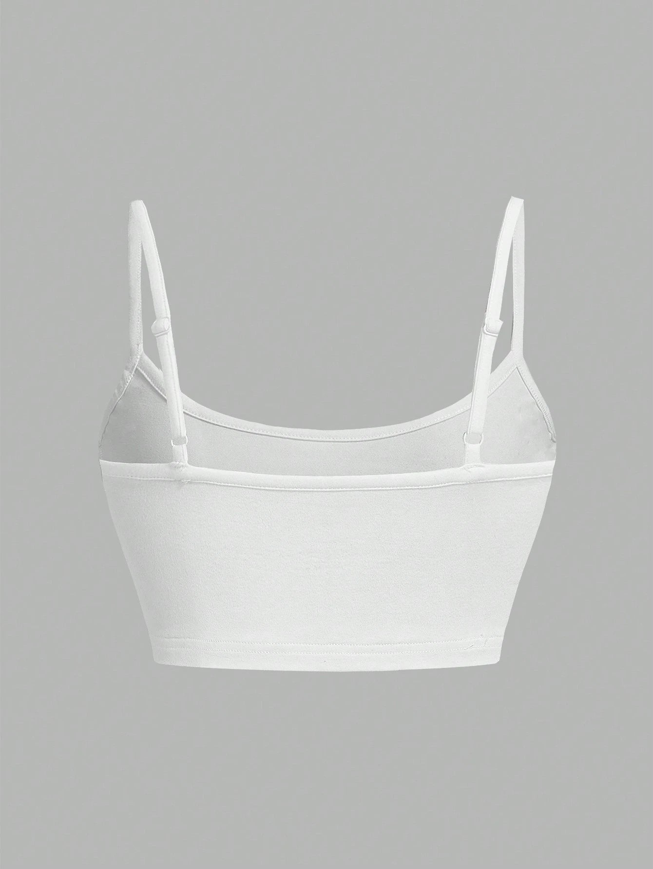 EZwear Casual Sexy White Cropped Camisole Tank Top, Slim Fit For Women, Summer