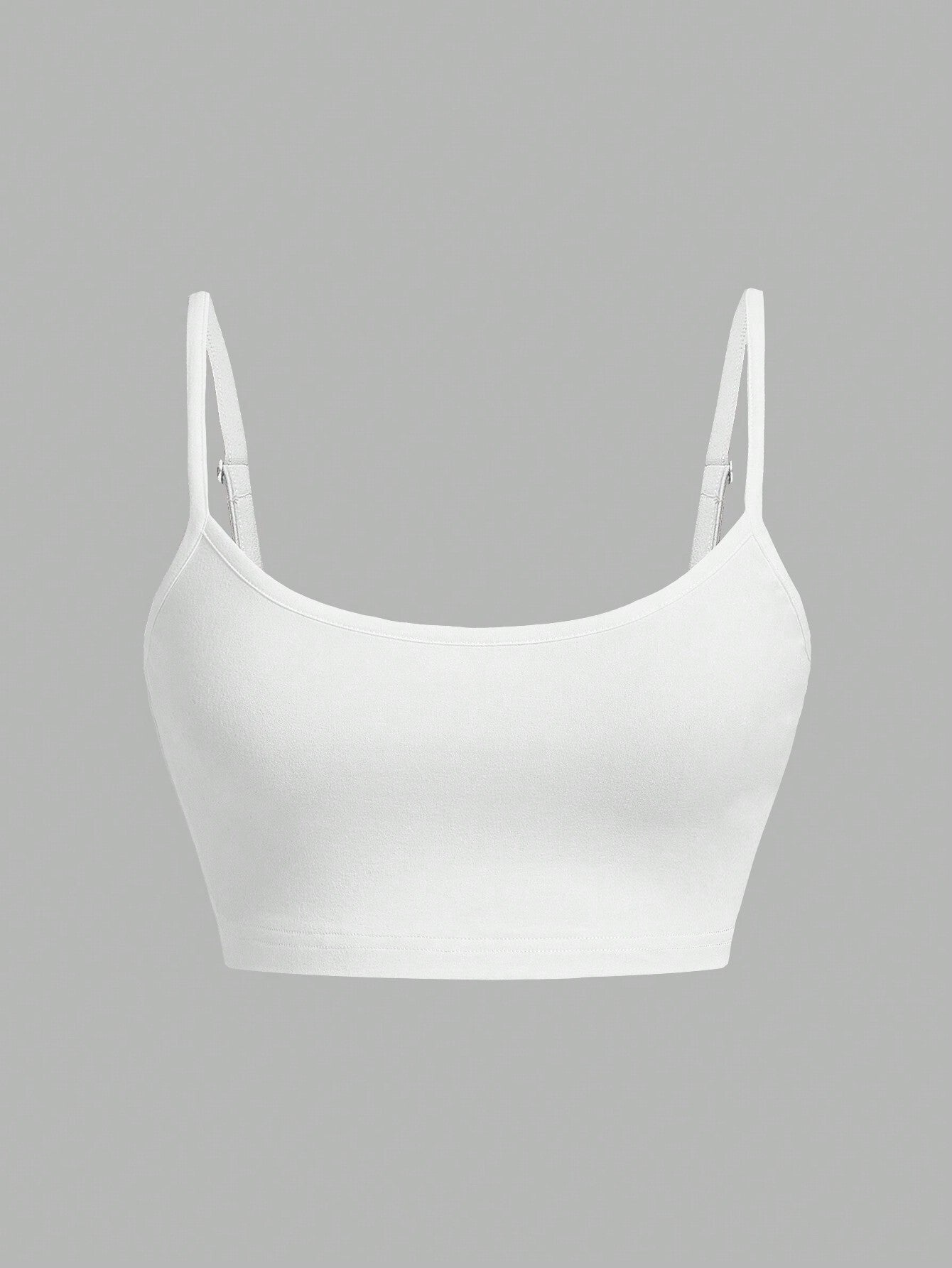 EZwear Casual Sexy White Cropped Camisole Tank Top, Slim Fit For Women, Summer