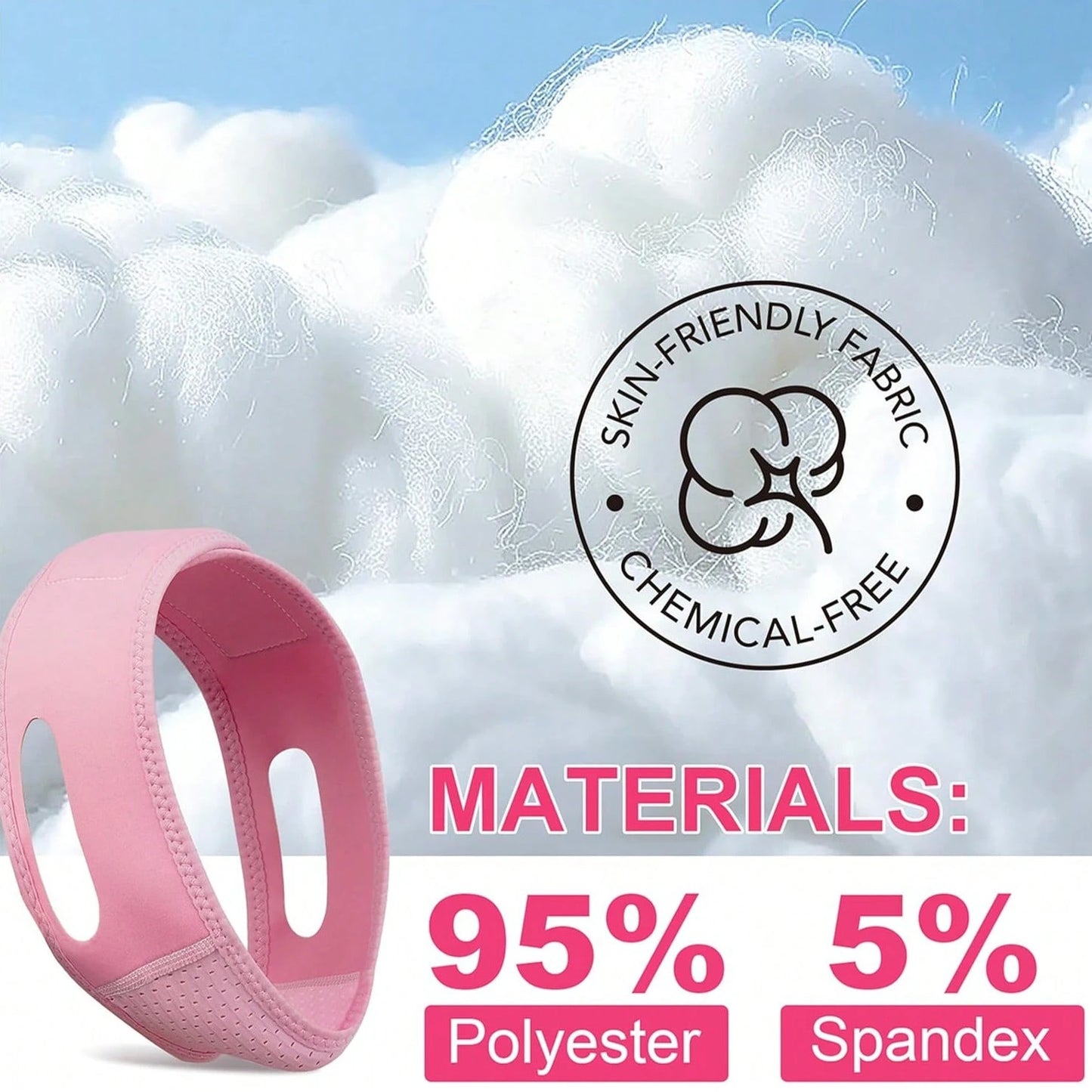 Facial Sleep Protection Product, Chin Exerciser, Chin Beauty Massager, Highly Breathable, Pink