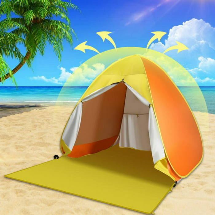 Family-Size Pop Up Outdoor Sun Shelter Beach Shade Tent Canopy