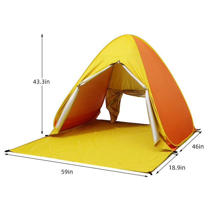 Family-Size Pop Up Outdoor Sun Shelter Beach Shade Tent Canopy