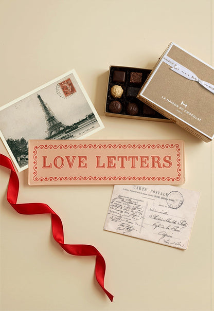 Fancy Love Letters Decoupage Glass Tray - Ben's Garden