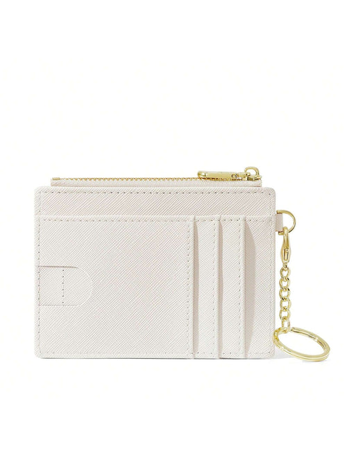 Fashion Cardholder Simple & Stylish Cardholder Compatible With Cards And Lipsticks With And Zipper Pocket Multifunctional And Portable Suitable For Daily Commute Anniversary Birthday Gift Suitable For