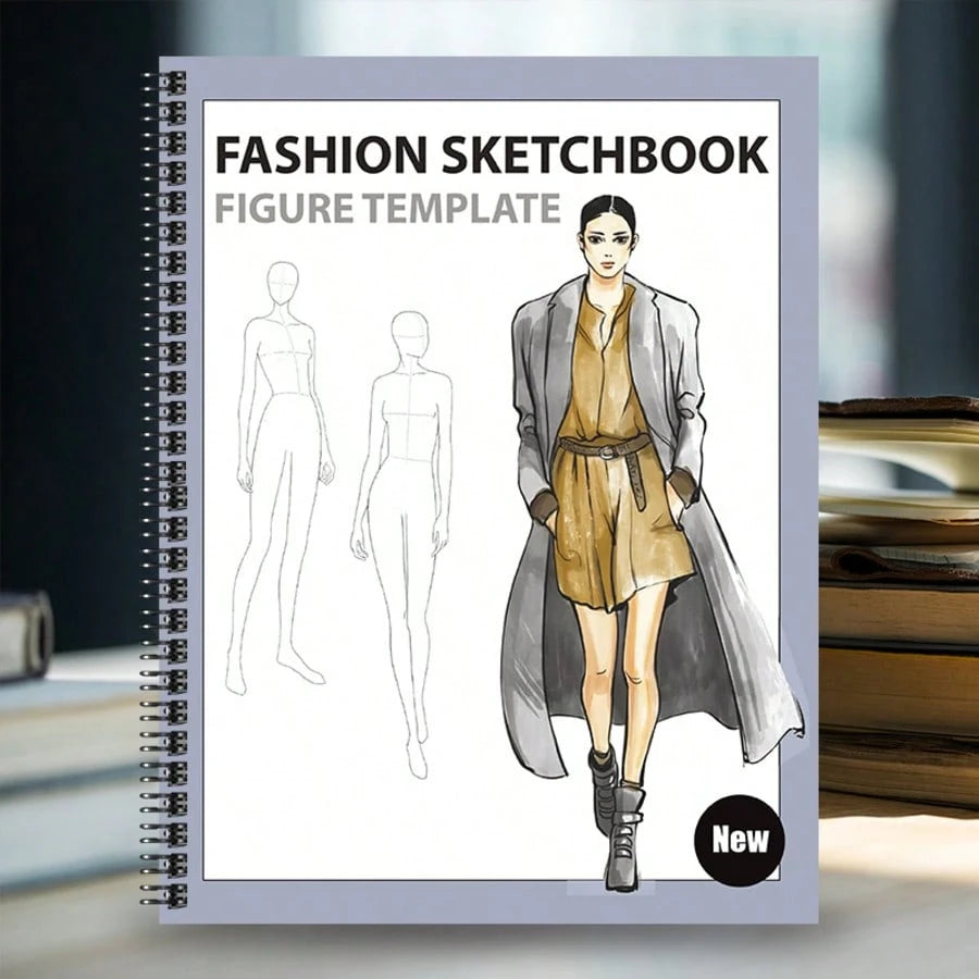 Fashion Sketchbook- Professional Fashion Sketch Notebook, Design Clothing Like Professional Designers And Illustrators, High-Quality Paper, Multiple Fashion Figure Templates (Pen Not Included)
