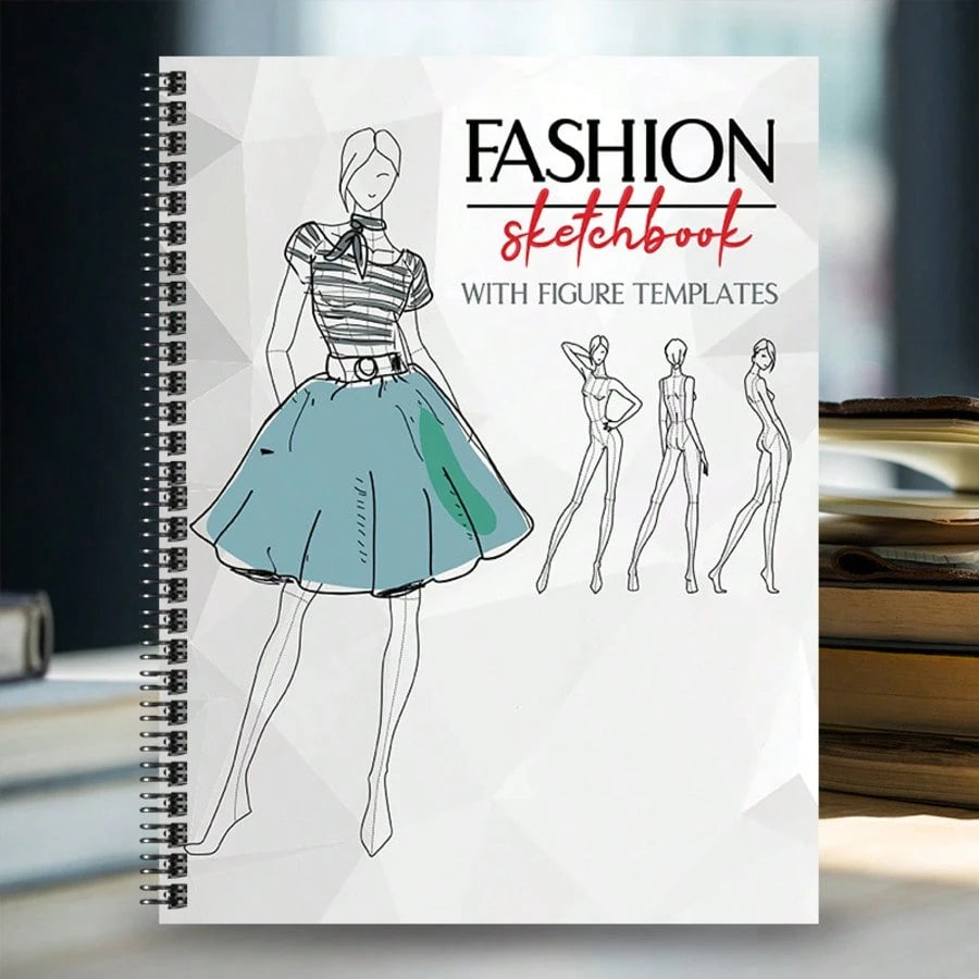 Fashion Sketchbook- Professional Fashion Sketch Notebook, Design Clothing Like Professional Designers And Illustrators, High-Quality Paper, Multiple Fashion Figure Templates (Pen Not Included)