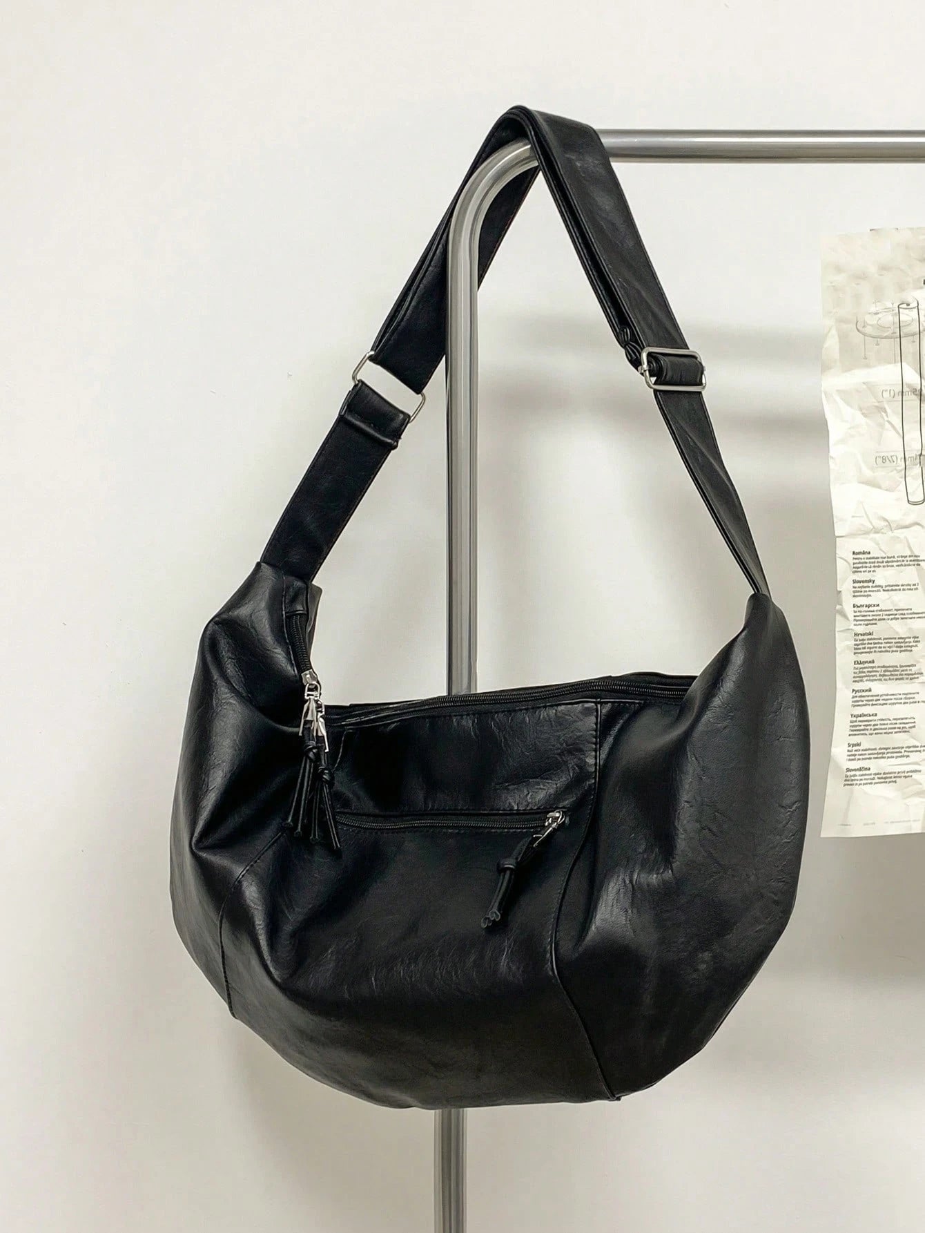 Fashion Solid Color Shoulder Bag Personalized Casual Crossbody Bag Large Capacity Dumpling Bag Korean Style Fashion Backpack