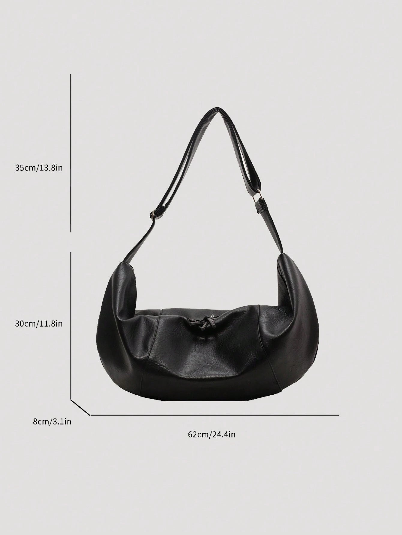 Fashion Solid Color Shoulder Bag Personalized Casual Crossbody Bag Large Capacity Dumpling Bag Korean Style Fashion Backpack