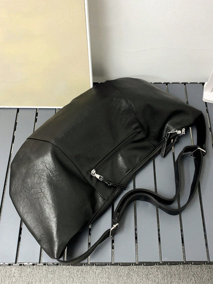Fashion Solid Color Shoulder Bag Personalized Casual Crossbody Bag Large Capacity Dumpling Bag Korean Style Fashion Backpack