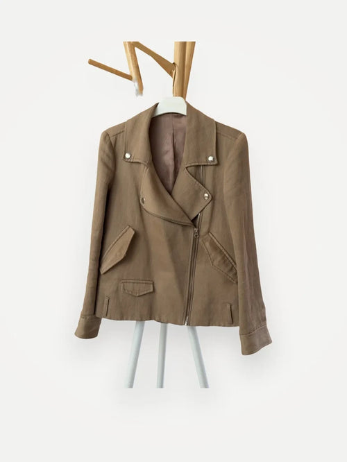 Filippa K Toni Linen Biker-jacka