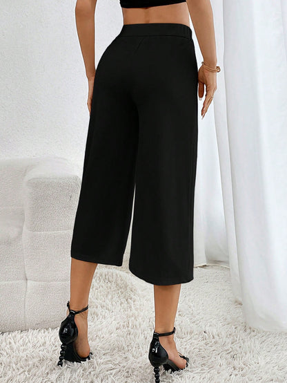 Firerie High Waist Button Detail Capri Pants