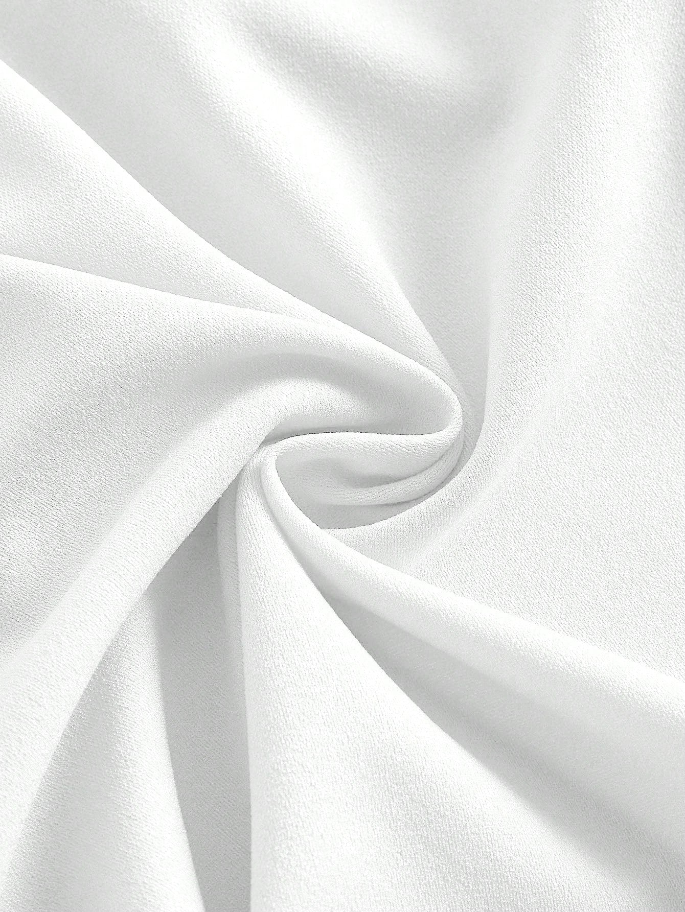 Firerie Solid Ruched Halter Neck Backless Bodycon Dress White