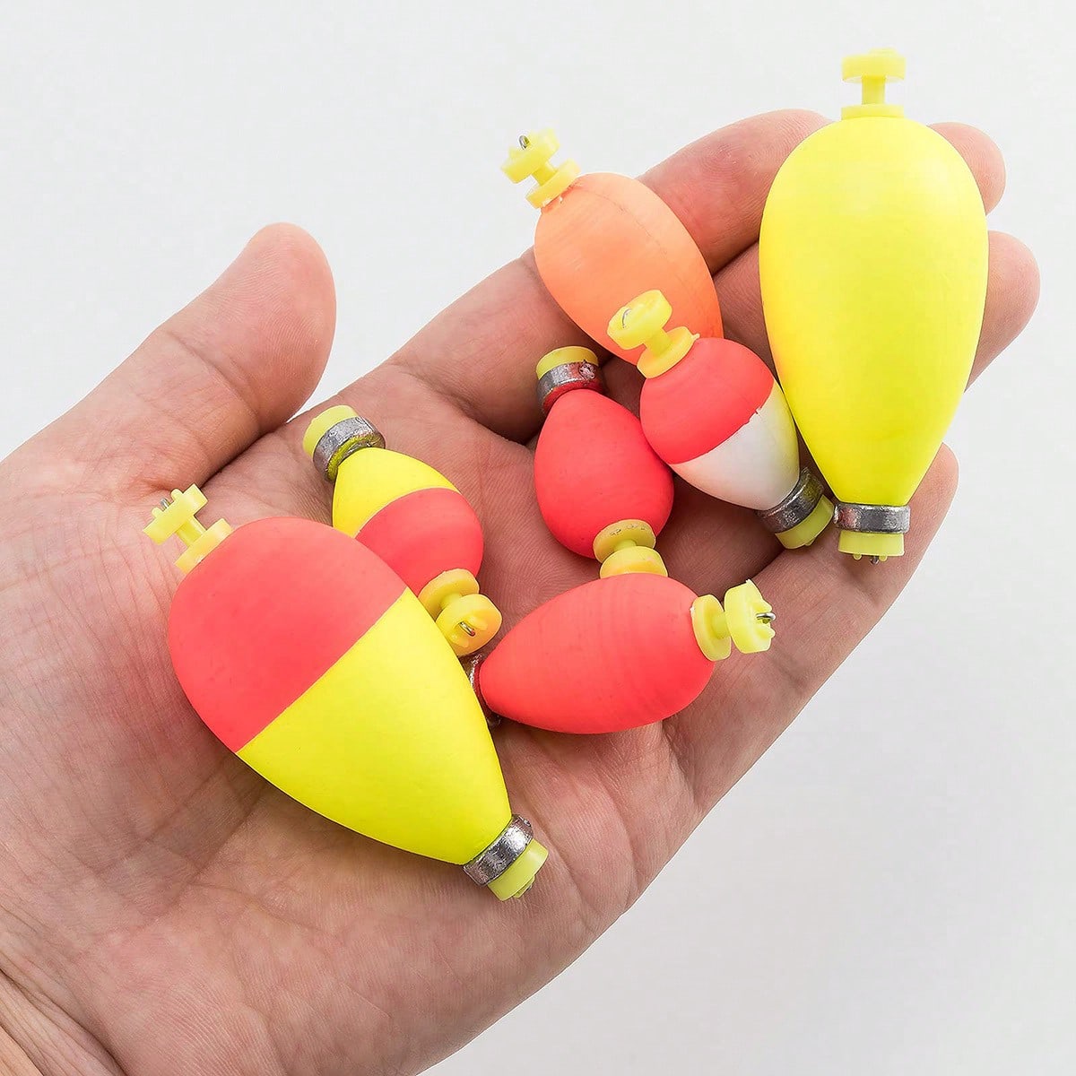 Fishing Bobbers Floats Set Foam Float Weighted Bobbers Fishing Push Button Bobbers Spring Oval Fishing Floats Fishing Bobbers Assortment
