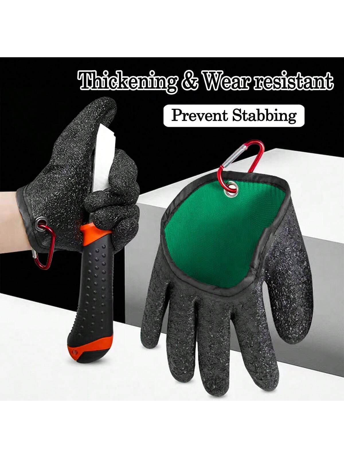Fishing Gloves- Professional Anti-Slip Catch Fish Gloves,Puncture Proof Ice Fishing Glove For Handling,Catching,Cleaning,Hunting,Fisherman Fishing Accessories