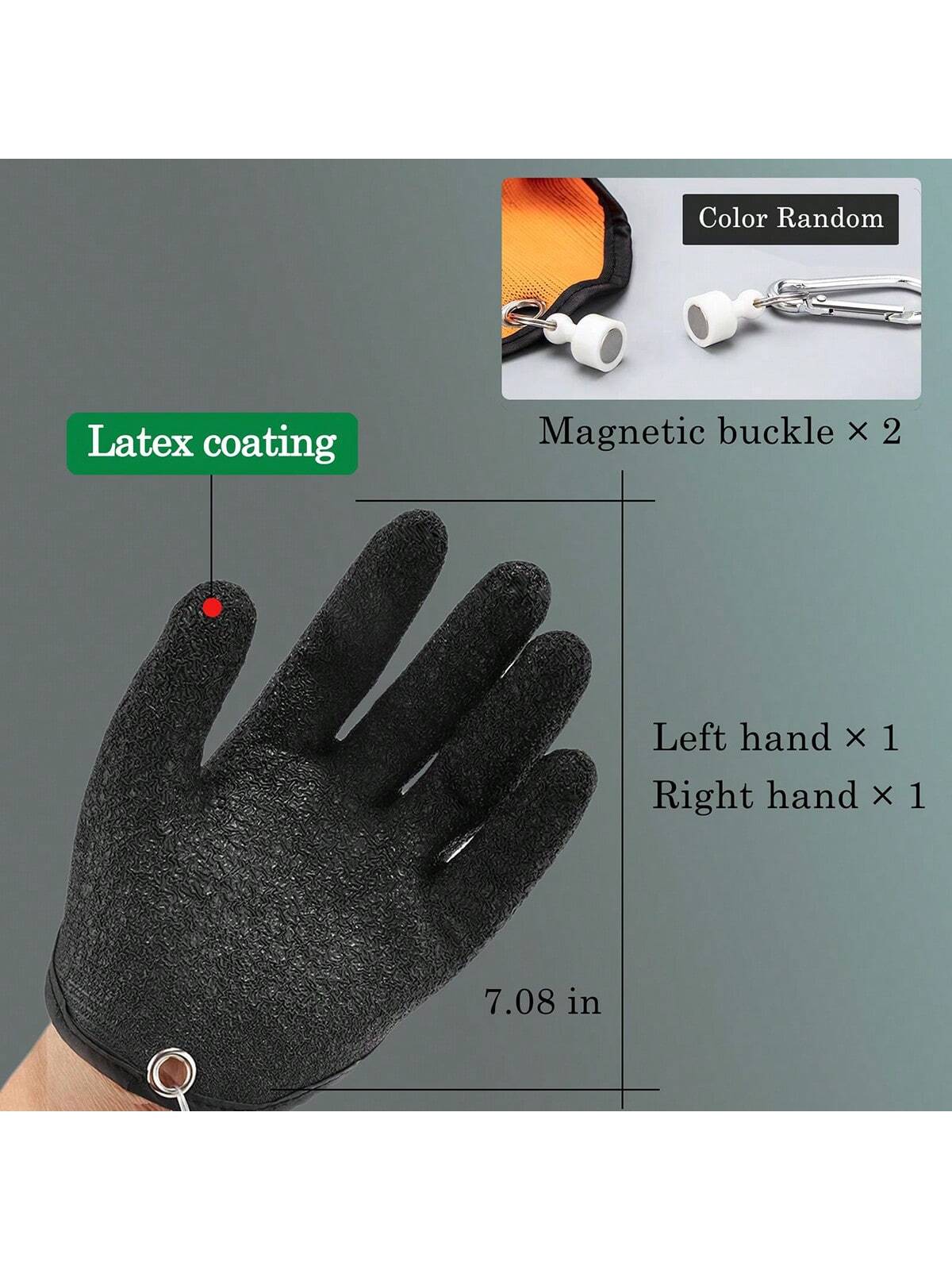 Fishing Gloves- Professional Anti-Slip Catch Fish Gloves,Puncture Proof Ice Fishing Glove For Handling,Catching,Cleaning,Hunting,Fisherman Fishing Accessories