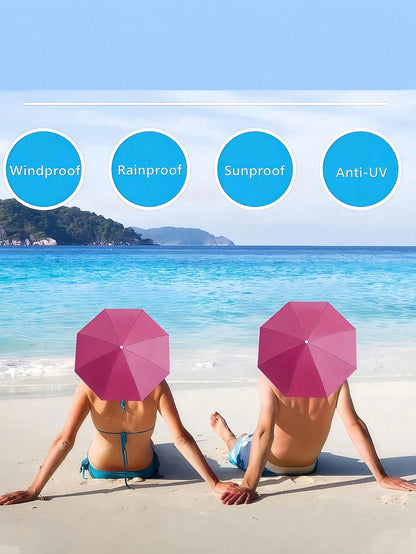Fishing Umbrella Hat Lightweight Head Umbrella Hats Hands-Free Foldable Hat All-Weather Protection Hands-Free Design For Women & Men For Outdoor Fishing Hiking Camping Gardening Farming Adventures Out