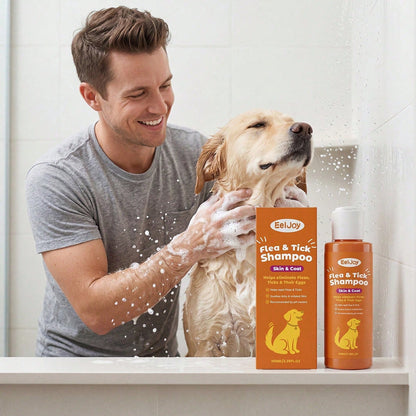 Flea And Tick Shampoo- Gentle And Effective In Removing Odors. It Cleanses The Pet's Hair, Making It Smooth And Fluffy. Ideal For Daily Use And Portable.