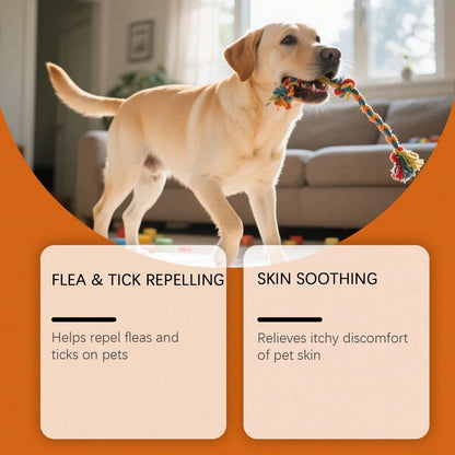 Flea And Tick Shampoo- Gentle And Effective In Removing Odors. It Cleanses The Pet's Hair, Making It Smooth And Fluffy. Ideal For Daily Use And Portable.