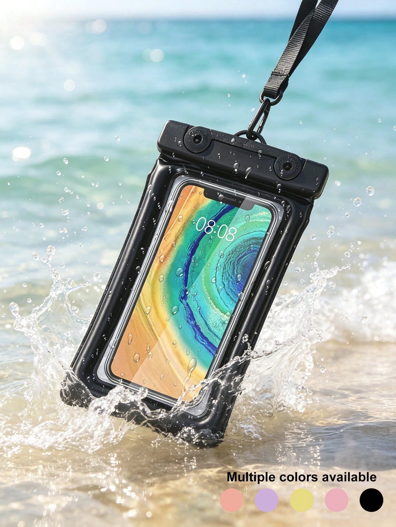 Floating Waterproof Phone Case With Lanyard, Compatible With IPhone 17 Pro/17 Pro Max/17/16/15 Pro/15/14/13 Pro Max, Android And All Other Smartphones, Waterproof Storage Bag For Swimming, Beach, Kaya