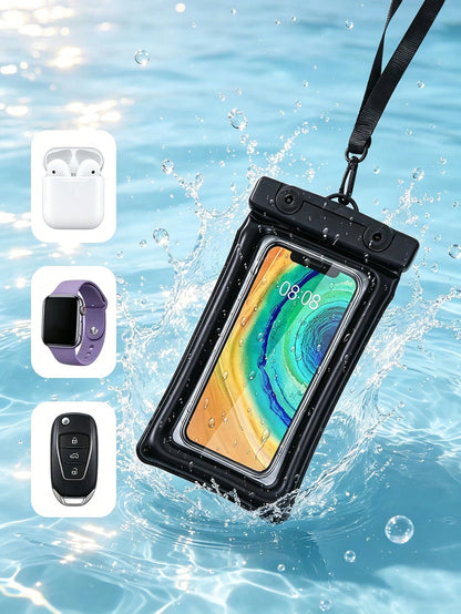 Floating Waterproof Phone Case With Lanyard, Compatible With IPhone 17 Pro/17 Pro Max/17/16/15 Pro/15/14/13 Pro Max, Android And All Other Smartphones, Waterproof Storage Bag For Swimming, Beach, Kaya