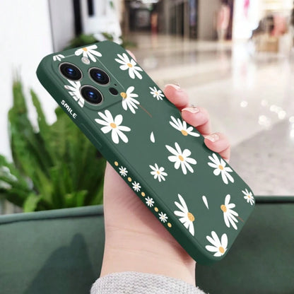 Flower Purple Silicone Fashion Shockproof White Daisy Flower Pattern Soft Case Compatible With IPhone/ Galaxy/Honor Spring Gift International Version Not The Domestic Version Birthday
