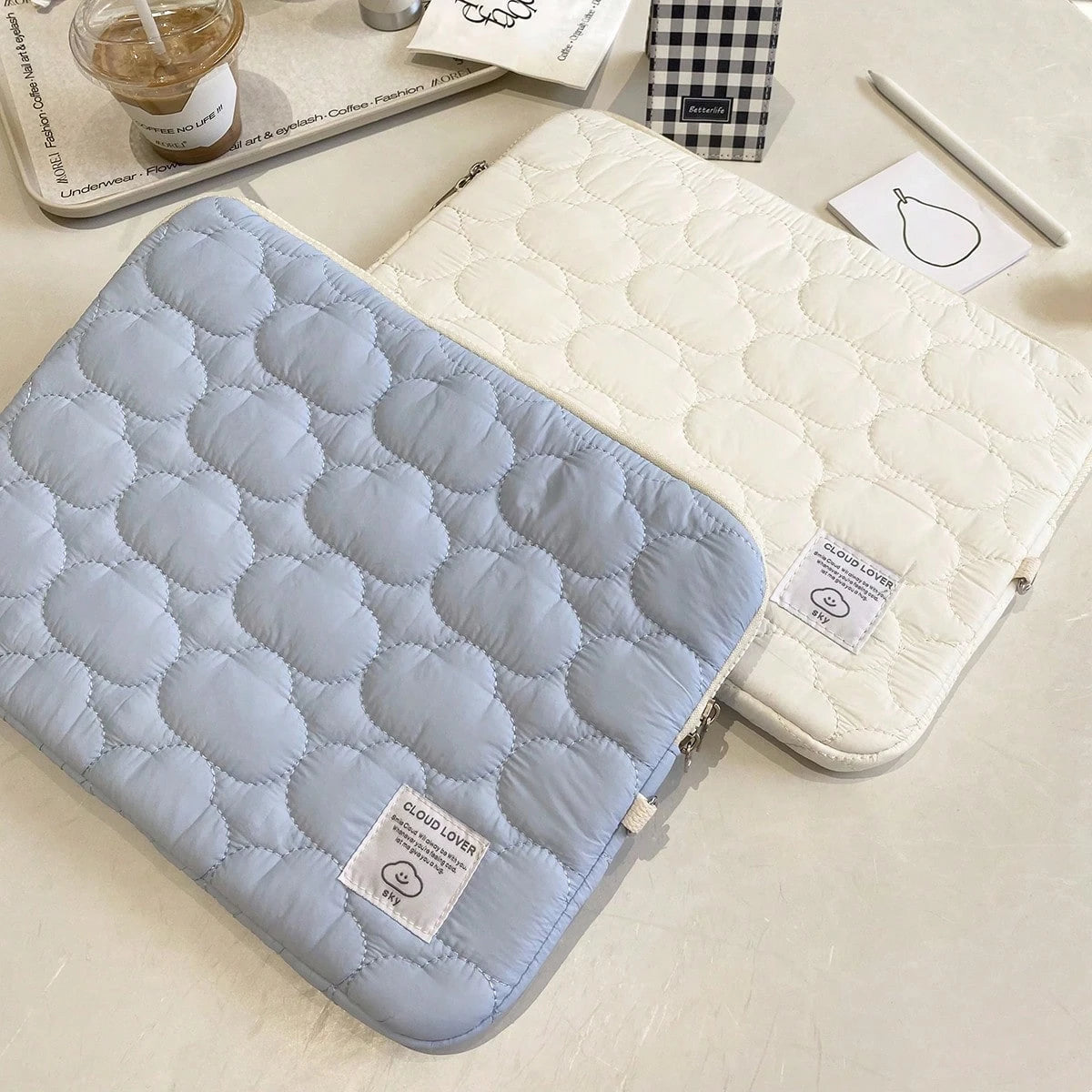 Fluffy Cloud-Like Soft Laptop Sleeve Bag, Cute Clean, Travel, Portable, Lightweight, Durable, Stylish, For Home, For Outdoor, Travel Essentials