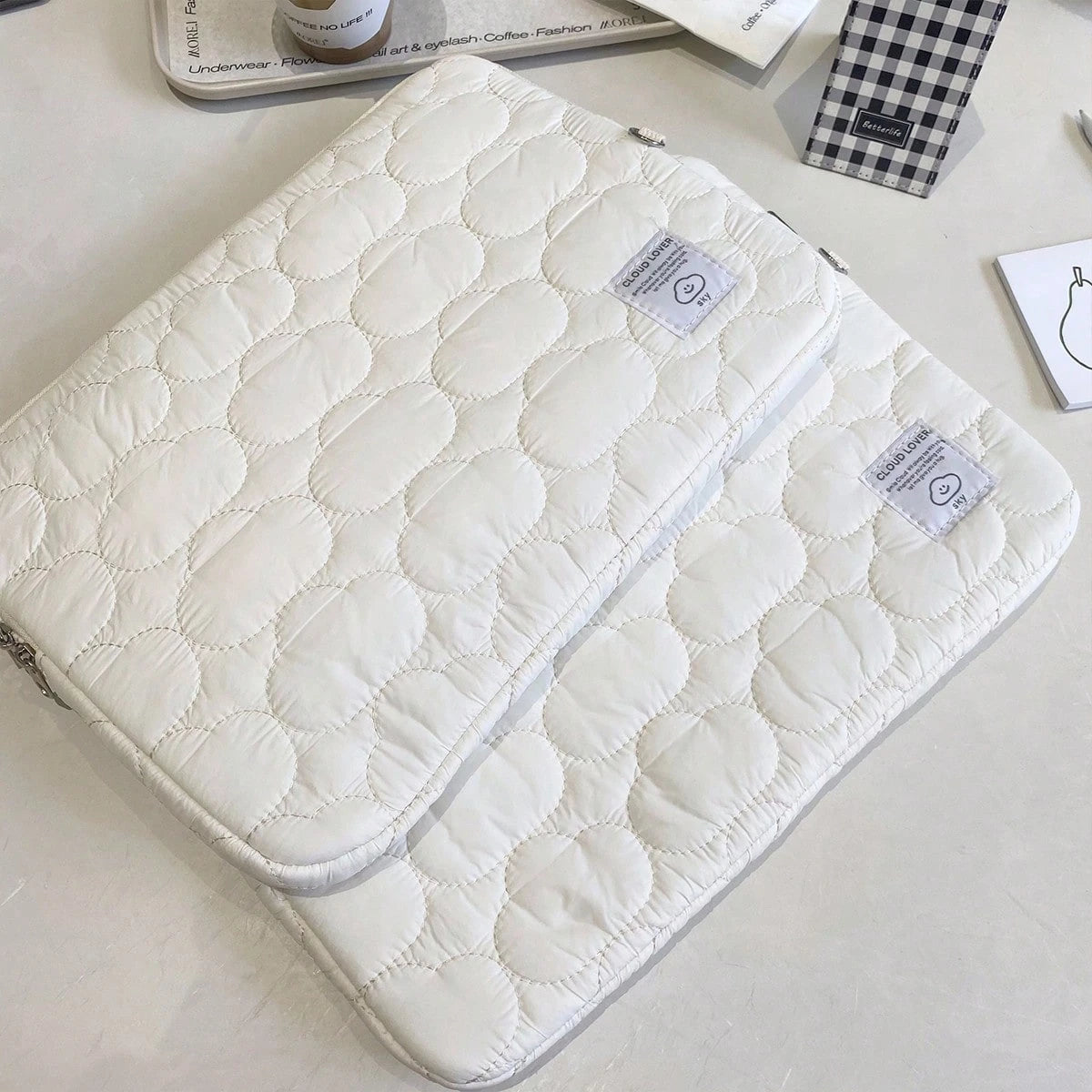 Fluffy Cloud-Like Soft Laptop Sleeve Bag, Cute Clean, Travel, Portable, Lightweight, Durable, Stylish, For Home, For Outdoor, Travel Essentials