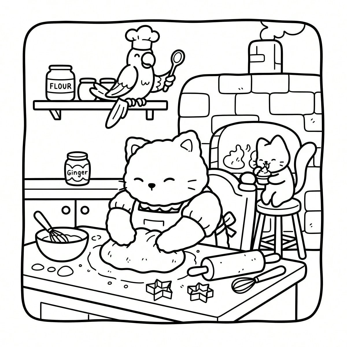 Fluffy Fantasy: Adult And Teen Coloring Book Featuring Adorable Animals In Whimsical Scenes, Helpful For Stress Relief. Great As Easter, Mother's Day, Father's Day, Back To School, And Birthday Gifts.