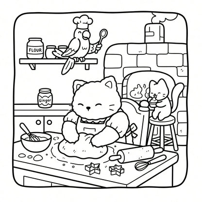 Fluffy Fantasy: Adult And Teen Coloring Book Featuring Adorable Animals In Whimsical Scenes, Helpful For Stress Relief. Great As Easter, Mother's Day, Father's Day, Back To School, And Birthday Gifts.