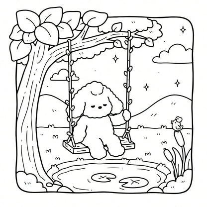 Fluffy Fantasy: Adult And Teen Coloring Book Featuring Adorable Animals In Whimsical Scenes, Helpful For Stress Relief. Great As Easter, Mother's Day, Father's Day, Back To School, And Birthday Gifts.