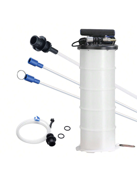 Fluid Extractor, 1.74-4 Gallons, Pneumatic/Manual Hand-Operated Oil Changer Vacuum Fluid Extractor With Dipstick And Suction Hose, Oil Extractor Change Pump For Automotive Fluids Vacuum Evacuation