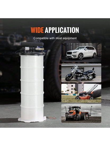 Fluid Extractor, 1.74-4 Gallons, Pneumatic/Manual Hand-Operated Oil Changer Vacuum Fluid Extractor With Dipstick And Suction Hose, Oil Extractor Change Pump For Automotive Fluids Vacuum Evacuation
