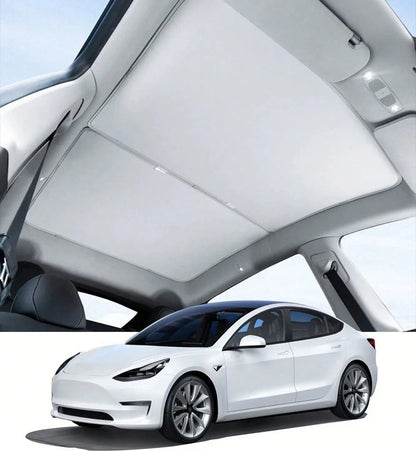 Foldable Glass Roof Nano Sun Screen, Full UV & Infrared Blocking, Road Trip & Daily Commute Car Skylight Protector, For Compact Sedan 2019~2026 UV Reflection Heat Blocking Shade