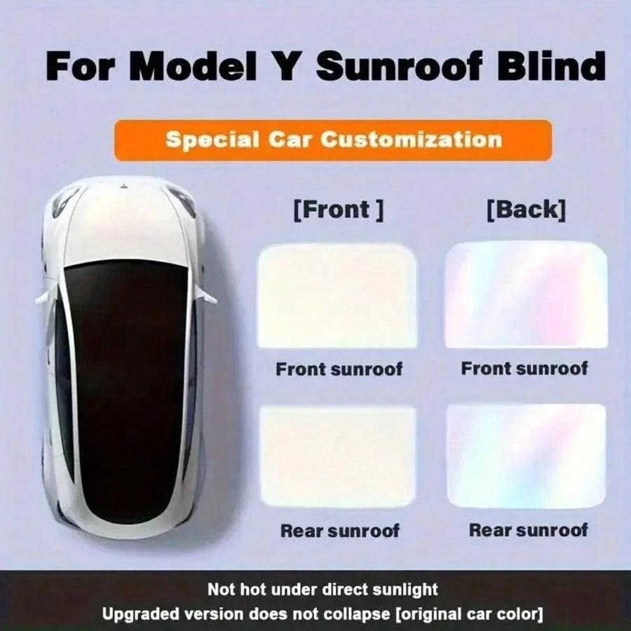 Foldable Glass Roof Nano Sun Screen, Full UV & Infrared Blocking, Road Trip & Daily Commute Car Skylight Protector, For Compact Sedan 2019~2026 UV Reflection Heat Blocking Shade