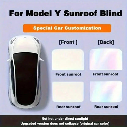Foldable Glass Roof Nano Sun Screen, Full UV & Infrared Blocking, Road Trip & Daily Commute Car Skylight Protector, For Compact Sedan 2019~2026 UV Reflection Heat Blocking Shade