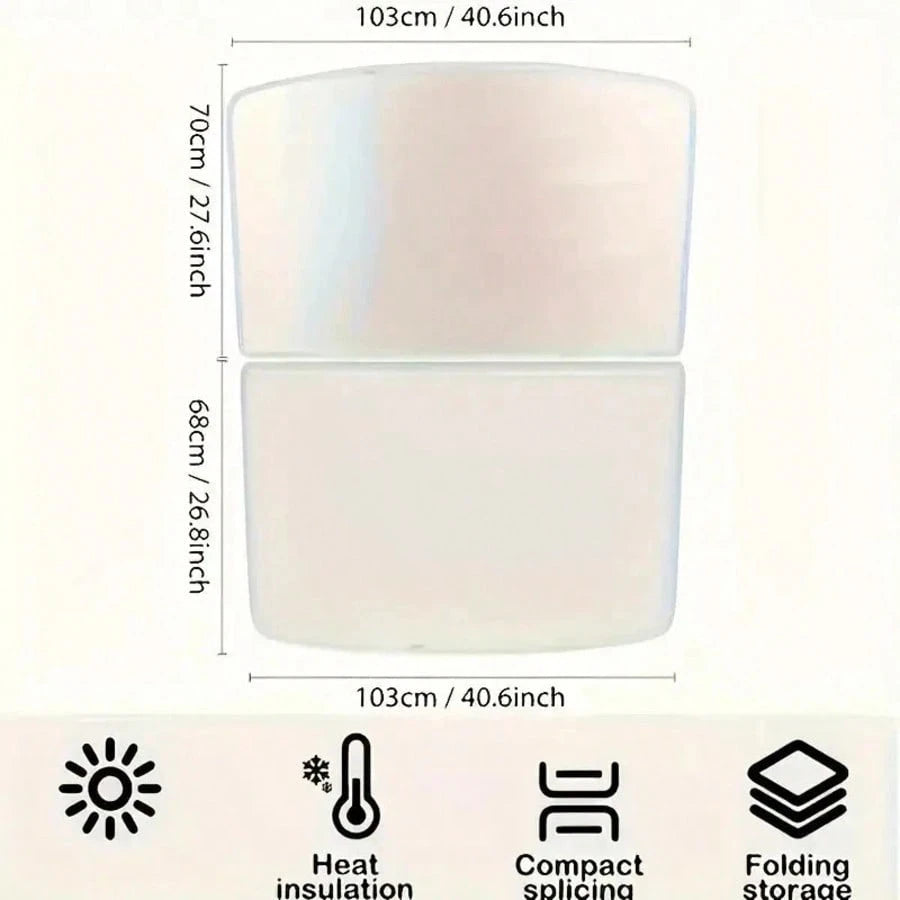 Foldable Glass Roof Nano Sun Screen, Full UV & Infrared Blocking, Road Trip & Daily Commute Car Skylight Protector, For Compact Sedan 2019~2026 UV Reflection Heat Blocking Shade