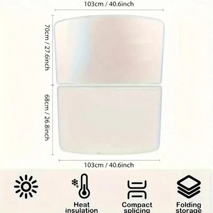 Foldable Glass Roof Nano Sun Screen, Full UV & Infrared Blocking, Road Trip & Daily Commute Car Skylight Protector, For Compact Sedan 2019~2026 UV Reflection Heat Blocking Shade