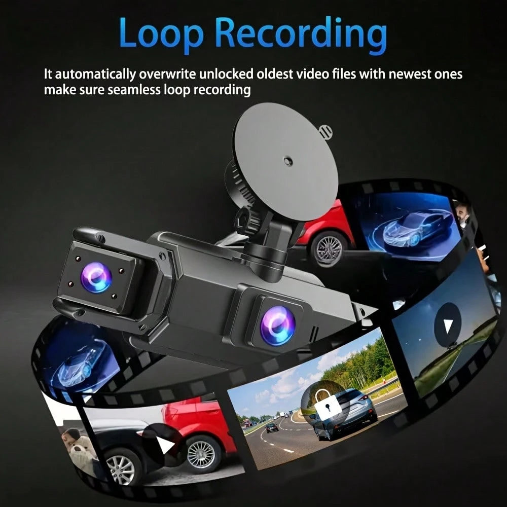 FOXGOD Car Recording, Essential For Road Loops, Car Accessories, Night Vision, Loop Recording, Car Camera
