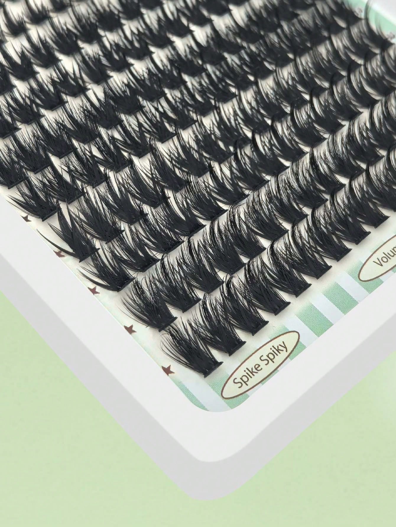 FQBFQB 192pcs Spiky Eyelash Extensions, 9-18mm Mixed Length, Fairy Eyelash Clusters, Single Thick Pointed Tip Eyelash Extensions For DIY, Cartoon Eyelash Extensions, Thick Eyelashes