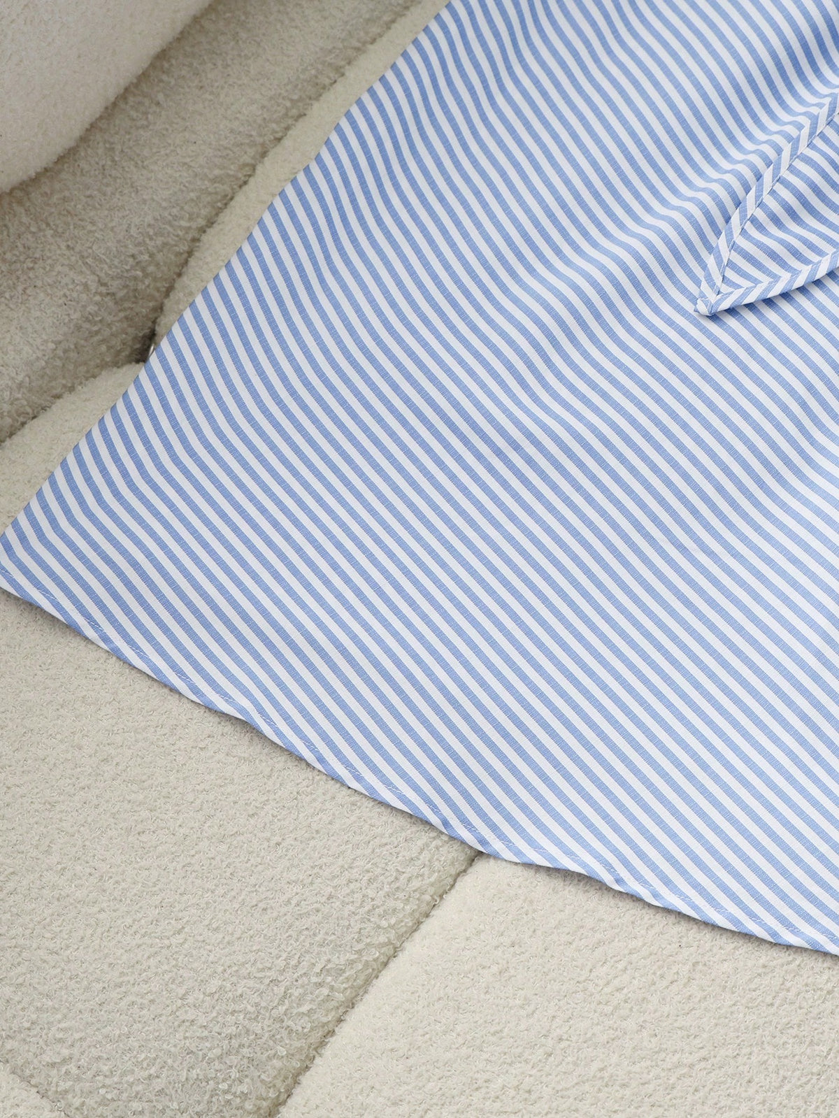 Franclia Blue And White Stripe Women Summer Sleeveless Dress,Elegant Coastal Casual Flared Collar Buttoned Semi-Open Front Tied Shirt Skirt,Brunch Office Wear