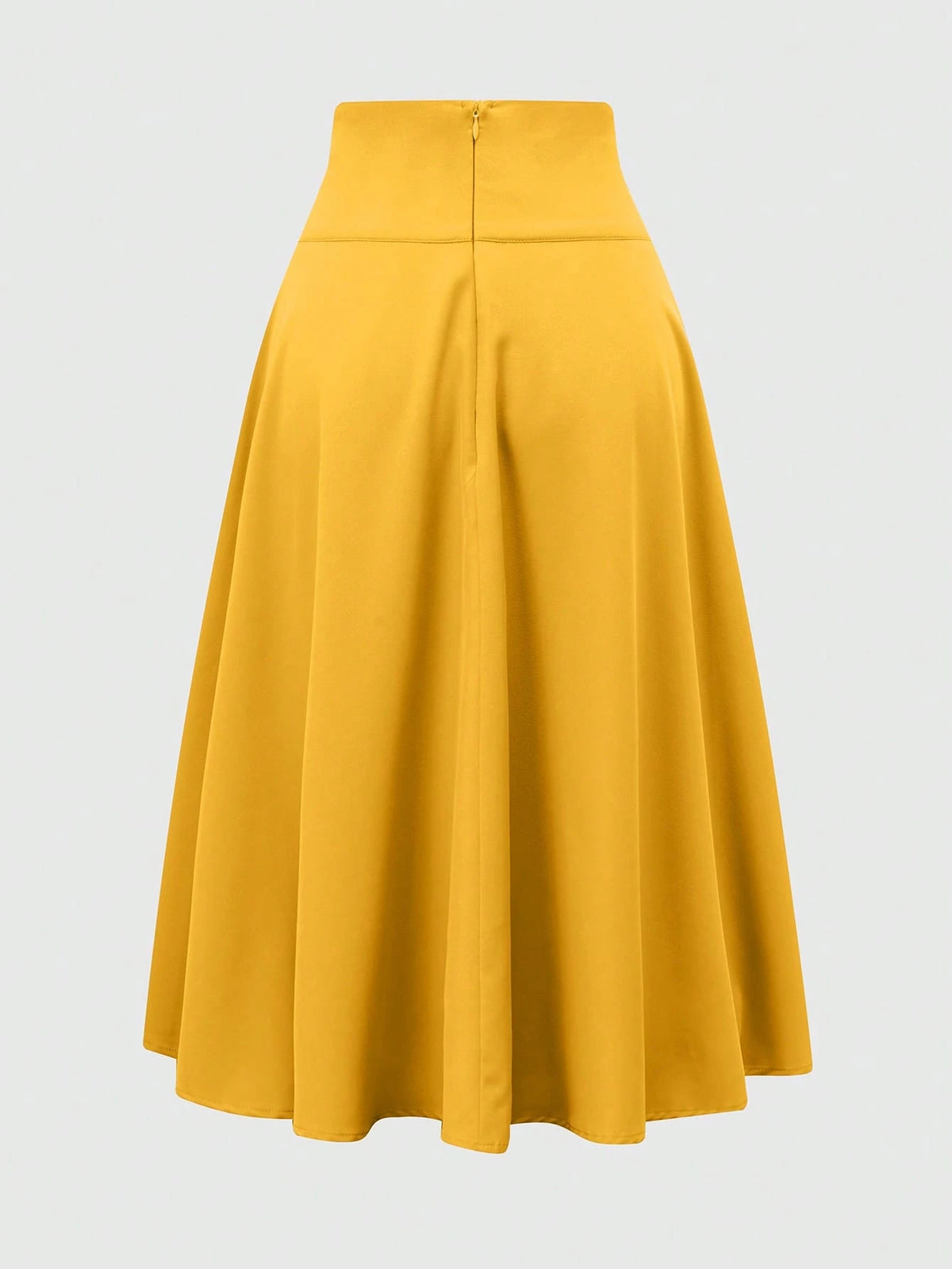 Franclia Women's Solid Color Ruched Waist Skirt, Elegant Burgundy Color Women Skirt